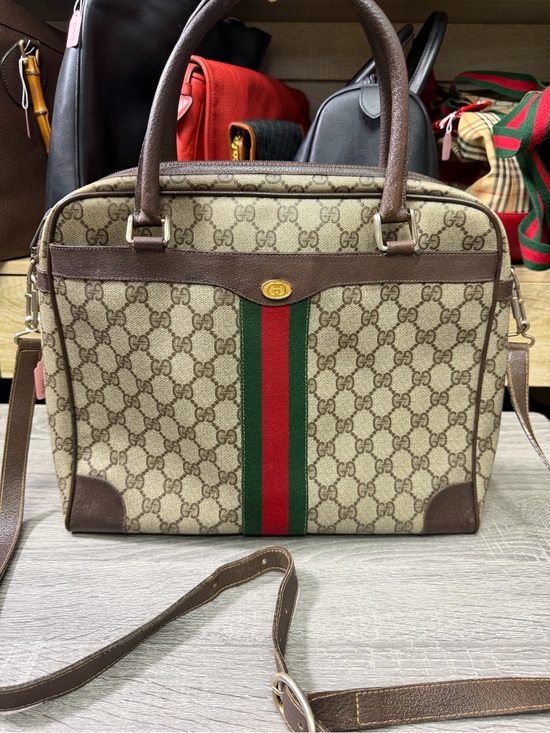 Gucci Handbags - Gucci Vintage Sherry Line Business Tote with Strap